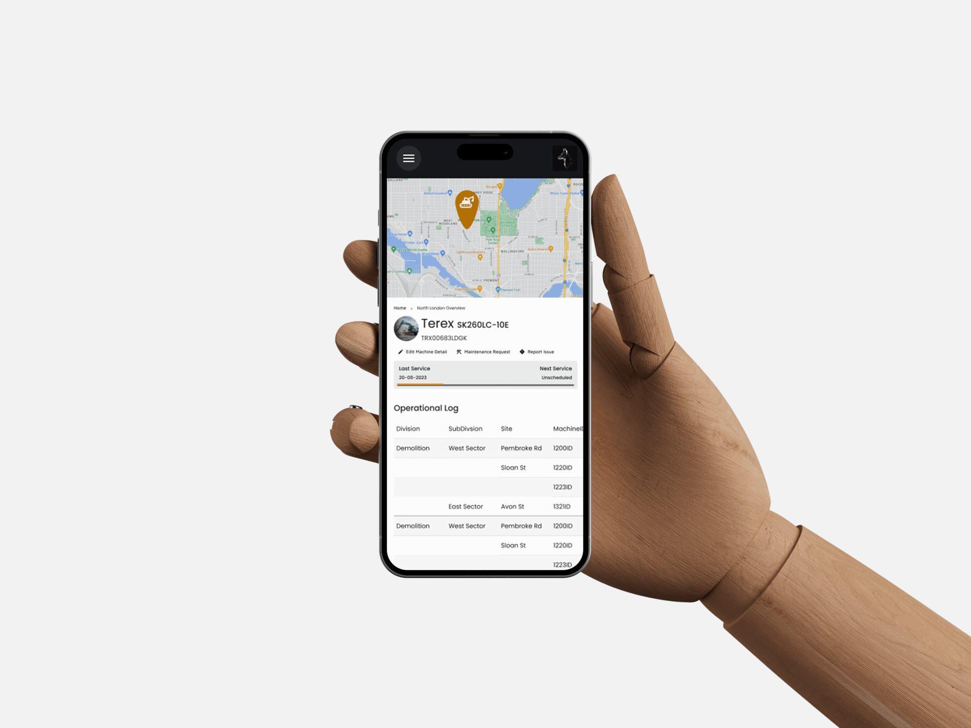 Foxtrak mobile application interface